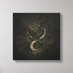 Lienzo Ouroboros - Dragón infinito