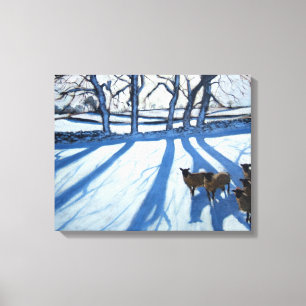 Lienzo Ovejas en la nieve Derbyshire