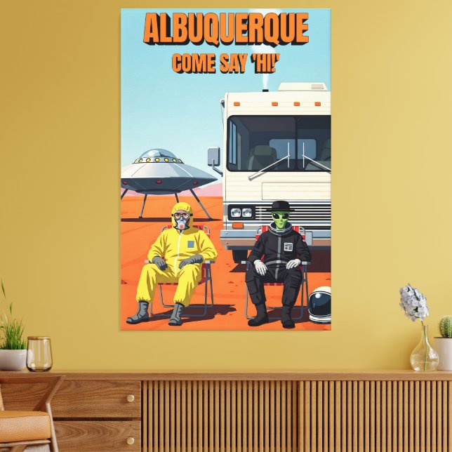 Lienzo OVNI genial de Albuquerque (Insitu (Sala de estar))