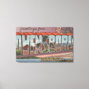 Lienzo Owensboro, Kentucky - Escenas de letras grandes