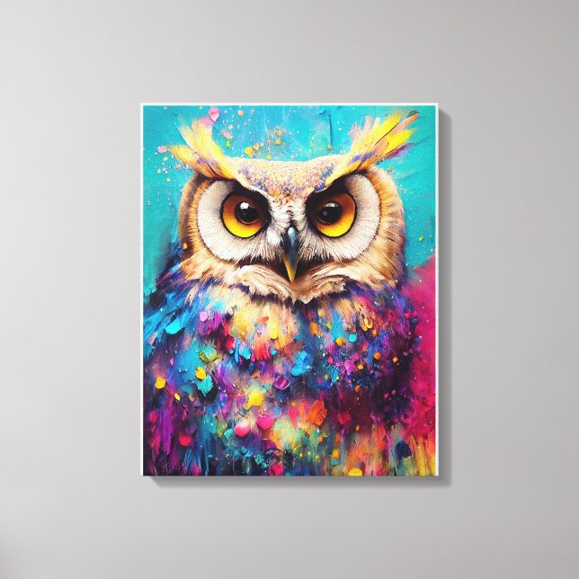 Lienzo Owl Bird Animal Discovery Adventure Nature Planet (Anverso)