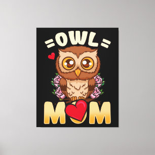 Lienzo Owl Mom Regalo Para La Madre Lechuza Propietaria