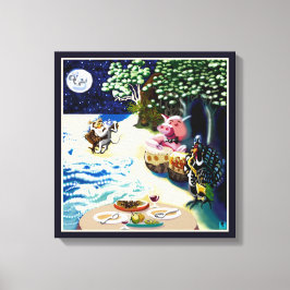 Lienzo Owl y el poema de pussycat Lear