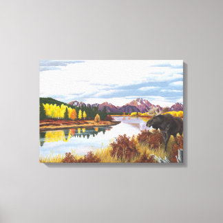 Lienzo Oxbow Bend Grand Teton