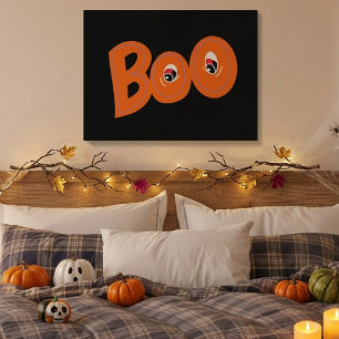 Lienzo Oye Boo ¿Te Asusté Demasiado Tipografía Dibujo Art