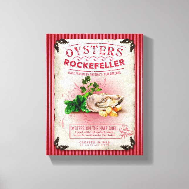 Lienzo Oysters Rockefeller en la semicírculo (Anverso)
