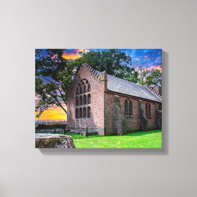Lienzo P1010074-Jamestown, Iglesia Antigua de Virginia (Anverso)