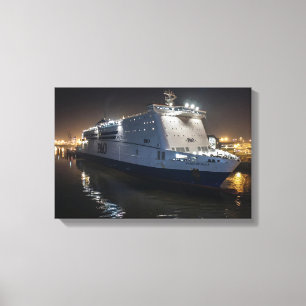 Lienzo P&O Pride of Hull Ferry por la Noche