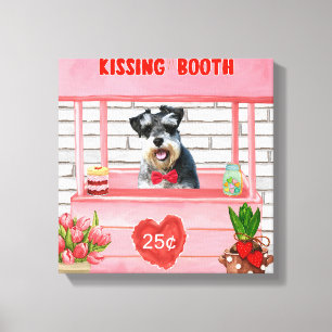 Lienzo Pabellón de besos de perro Schnauzer Día de San Va