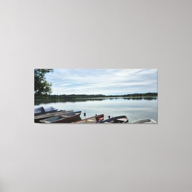 Lienzo Pacíficos botes de agua en el tranquilo lago Seren (Anverso)