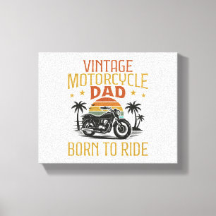 Lienzo padre de la moto vintage nacido en el viaje