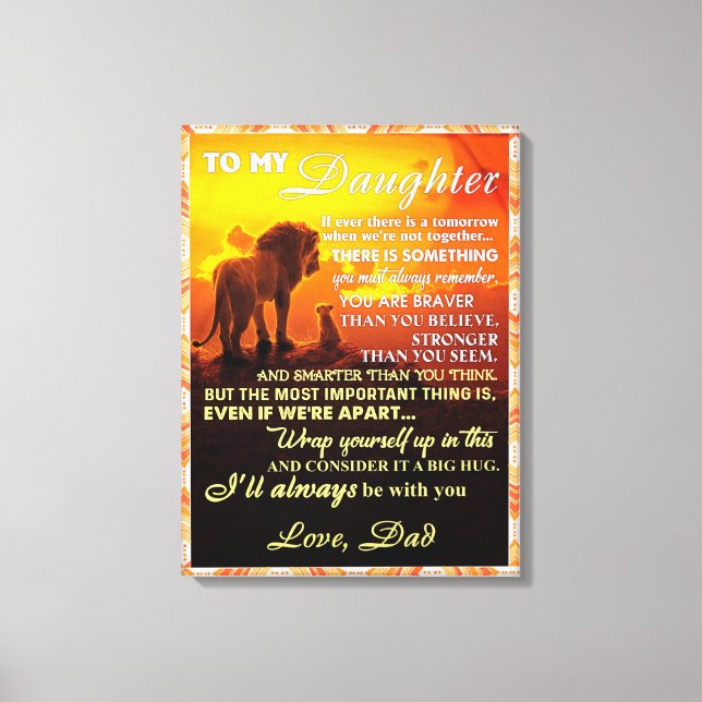 Lienzo Padre León - Regalo para tu hija León (Anverso)