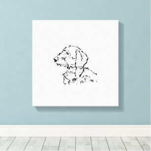 Lienzo Padre o Madre de Perro Dachshund de Pelo Duro