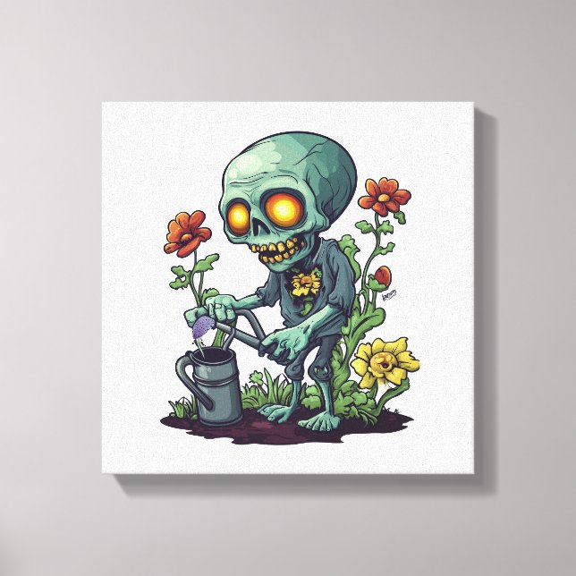 Lienzo Padre Planta Zombie (Anverso)