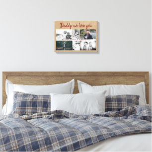 Lienzo Padre Rústico con hijos Familia Padre Día 6