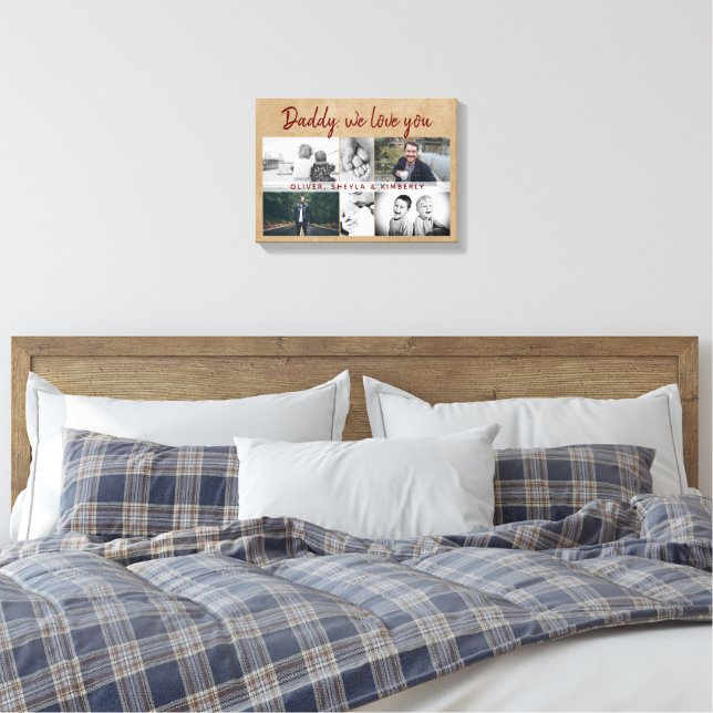 Lienzo Padre Rústico con hijos Familia Padre Día 6 (Insitu(Dormitorio))