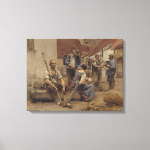 Lienzo Pagando a los inversores, 1882