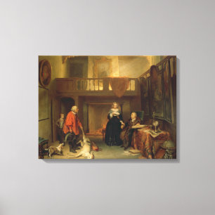 Lienzo Pagando el diezmo (aceite en el panel)