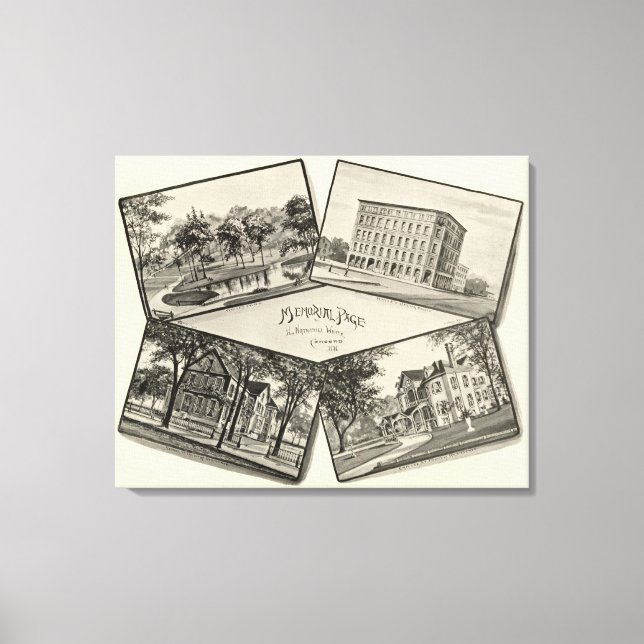 Lienzo Página conmemorativa de Nathaniel White (Anverso)