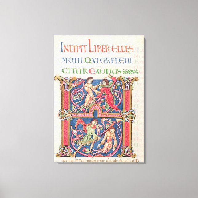 Lienzo Página de la Biblia de Winchester, c.1150-80 (Anverso)