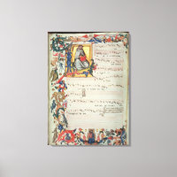 Página de notación musical con historiador