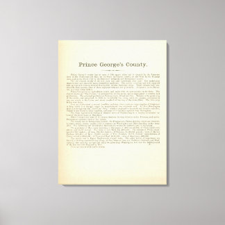 Lienzo Página de texto Condado de Prince George