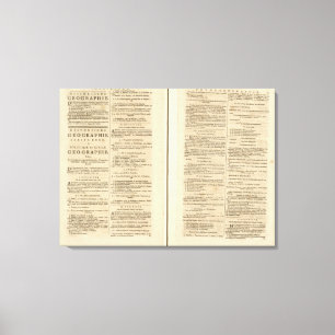 Lienzo Página de texto Nuevo Atlas Mundial 5