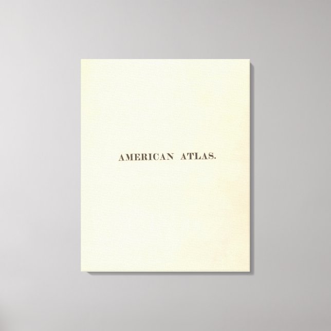 Lienzo Página de título Atlas americano (Anverso)