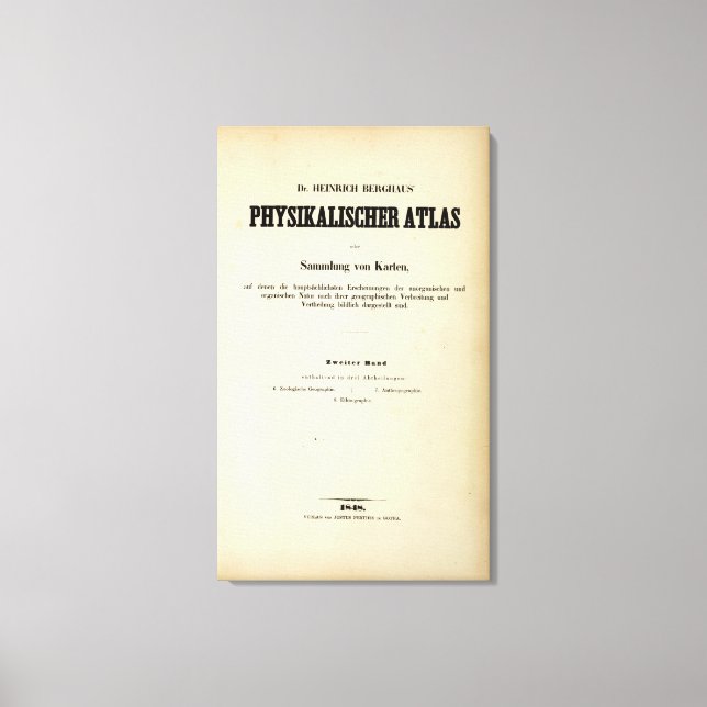 Lienzo Página de título Atlas físico v 2 (Anverso)
