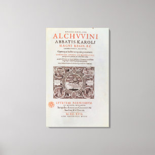 Lienzo Página de título de 'Abbatis Karoli Magni Regis