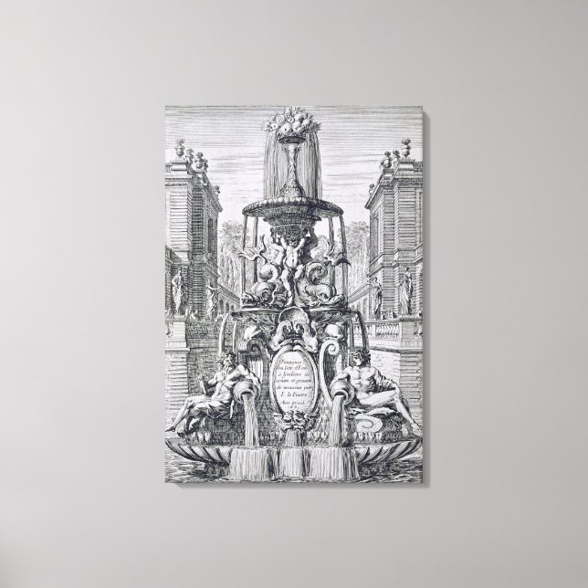 Lienzo Página de título de 'Fuente y chorros de agua en e (Anverso)