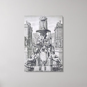 Lienzo Página de título de 'Fuente y chorros de agua en e