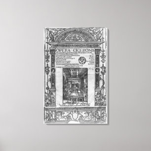 Lienzo Página de título de la "ópera Ciceronis",