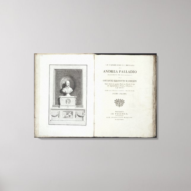 Lienzo Página de título de "Le Fabbriche e i Disegni di A (Anverso)