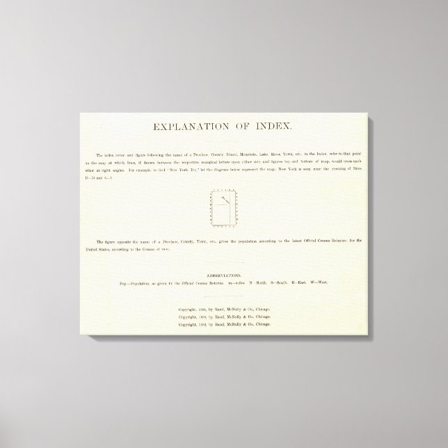 Lienzo Página de título del Atlas indexado por Verso (Anverso)