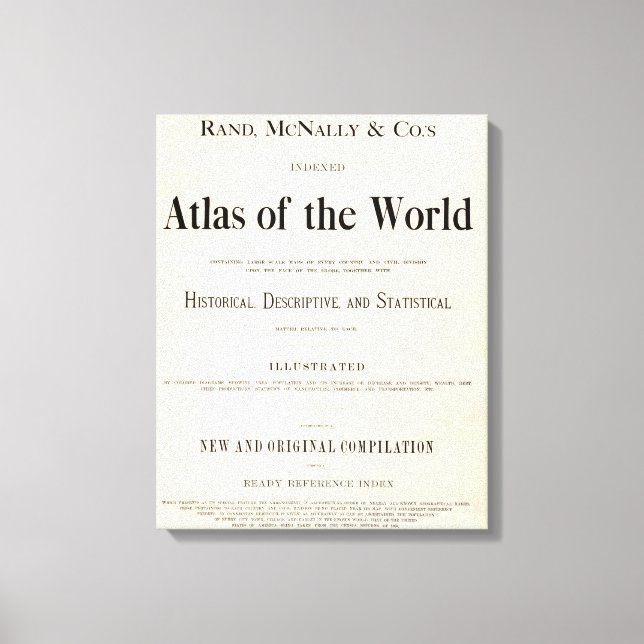 Lienzo Página de título del Atlas indizado (Anverso)