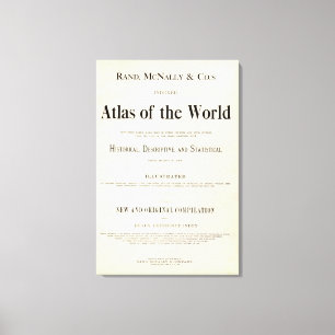 Lienzo Página de título del atlas puesto en un índice