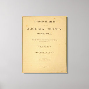 Lienzo Página de título el condado de Augusta, Virginia