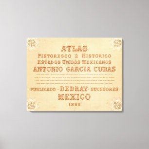 Lienzo Página de título histórica del mapa