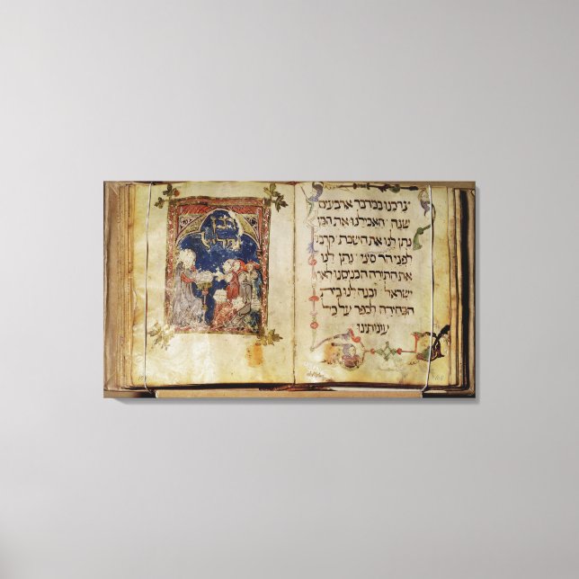 Lienzo Página de un Haggadah (Anverso)
