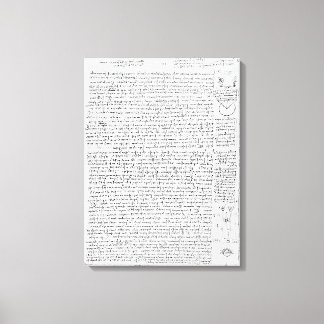 Lienzo Página del Codex Leicester, 1508-12 (Anverso)