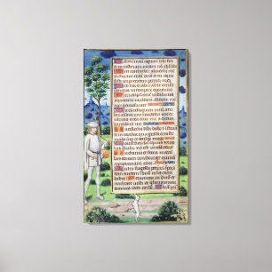 Lienzo Página del texto con un detalle de la frontera de