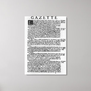 Lienzo Página del texto del 'La Gazette