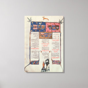 Lienzo Página del texto y del ilustracion