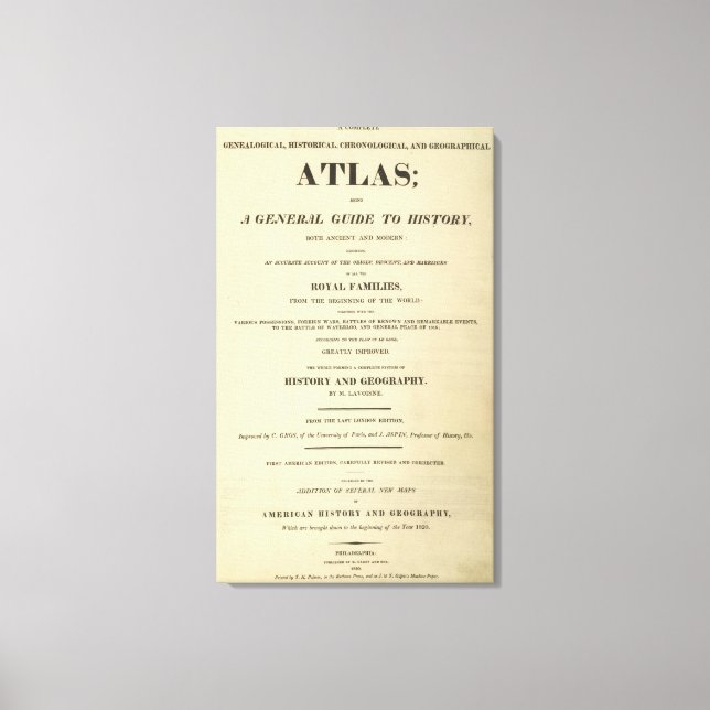 Lienzo Página Título Completa Genealógica, Histórica (Anverso)