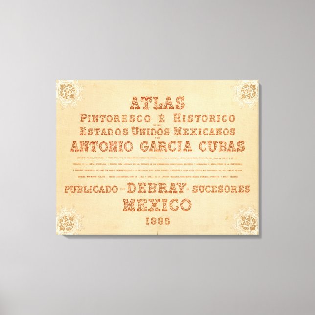 Lienzo Página Título del Mapa Histórico (Anverso)