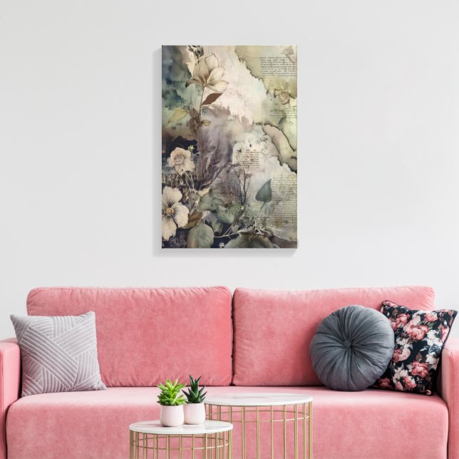 Lienzo Páginas de libros de cricket antiguas: Recuerdos d (Insitu (Sala de estar))