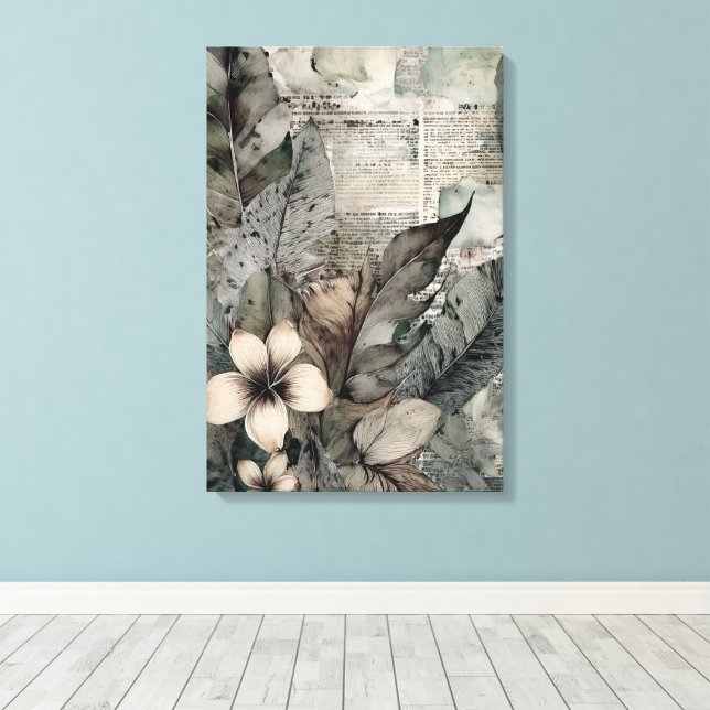 Lienzo Páginas de libros de cricket antiguas: Viejos peri (Insitu (piso de madera))