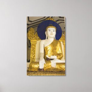 Lienzo Pagoda de Shwedagon (Paya), gran sitio del templo 