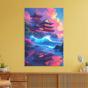Lienzo Pagoda Dreamwave junto al mar